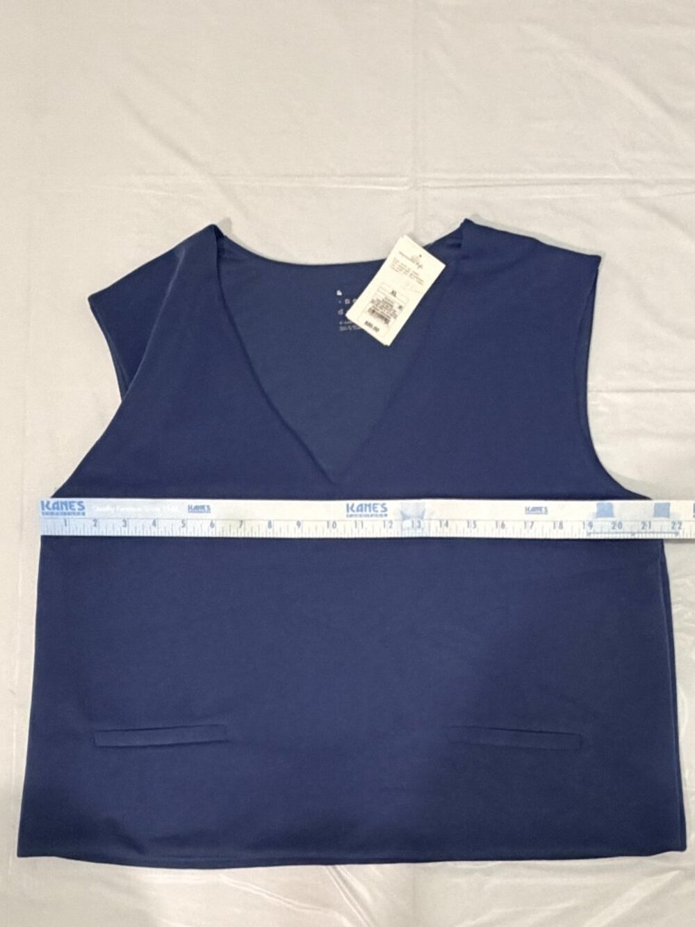 A New Day Women's Sandwash Blue Sleeveless Vest - Size XL - NWT - Picture 3 of 6